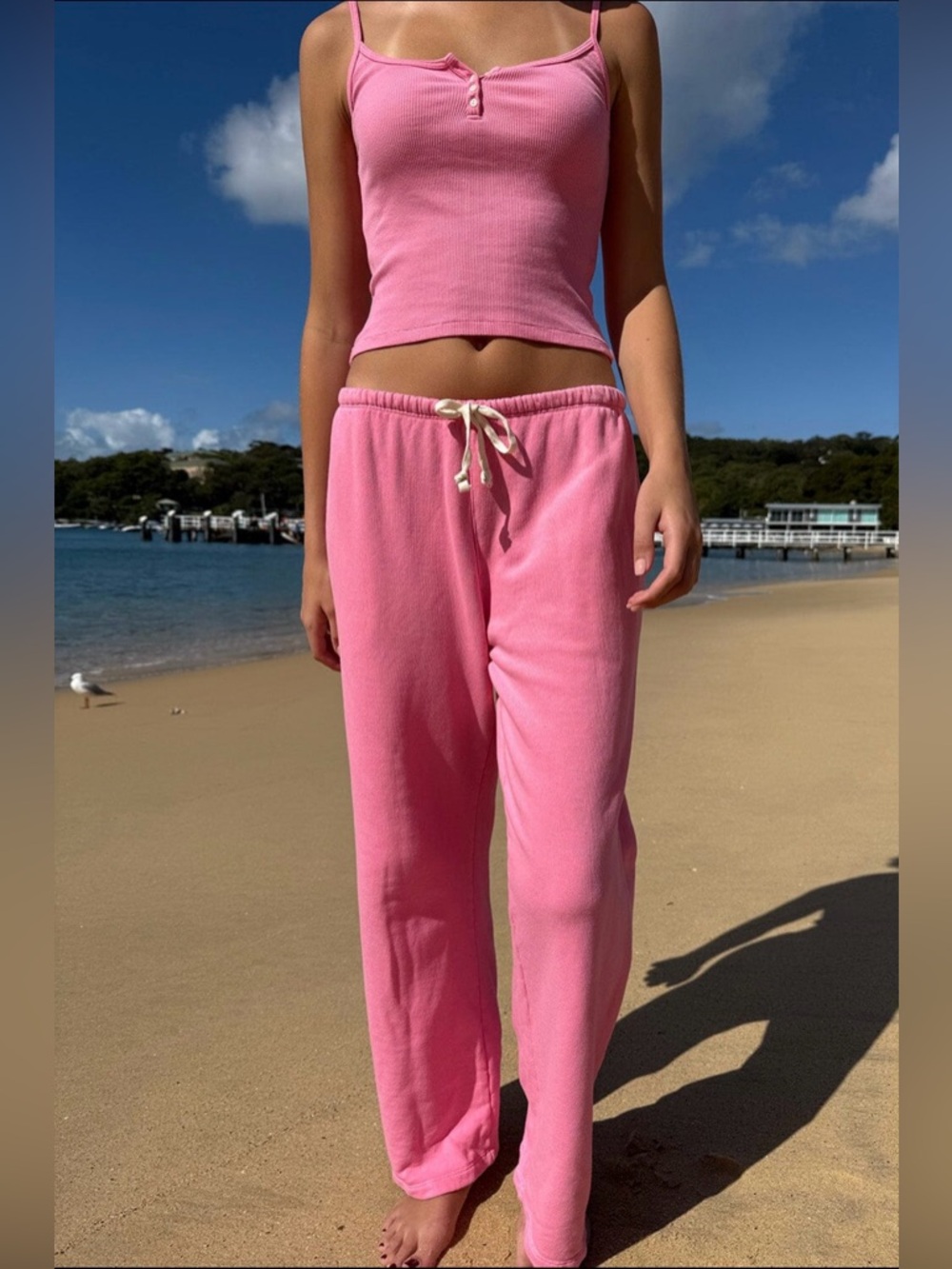 NWT | Brandy Melville Autumn Tie Sweatpants | Bubblegum Pink | XS/S || 💗 🌷